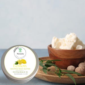 Lemon Whipped Body Butter Handmade Moisturiser - Vegan Friendly