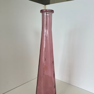 MCM Vintage Amethyst Empoli-inspired Genie Bottle Decanter/Art Glass/No stopper/Purple glassware/MCM glassware/MCM glass/Tall Purple Vase