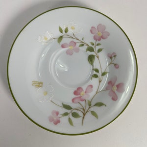 Vintage Noritake Fine China First Blush 2605 Saucer/Made in Japan/Floral bone china saucer/vintage dishware/vintage kitchen/1970s kitchen