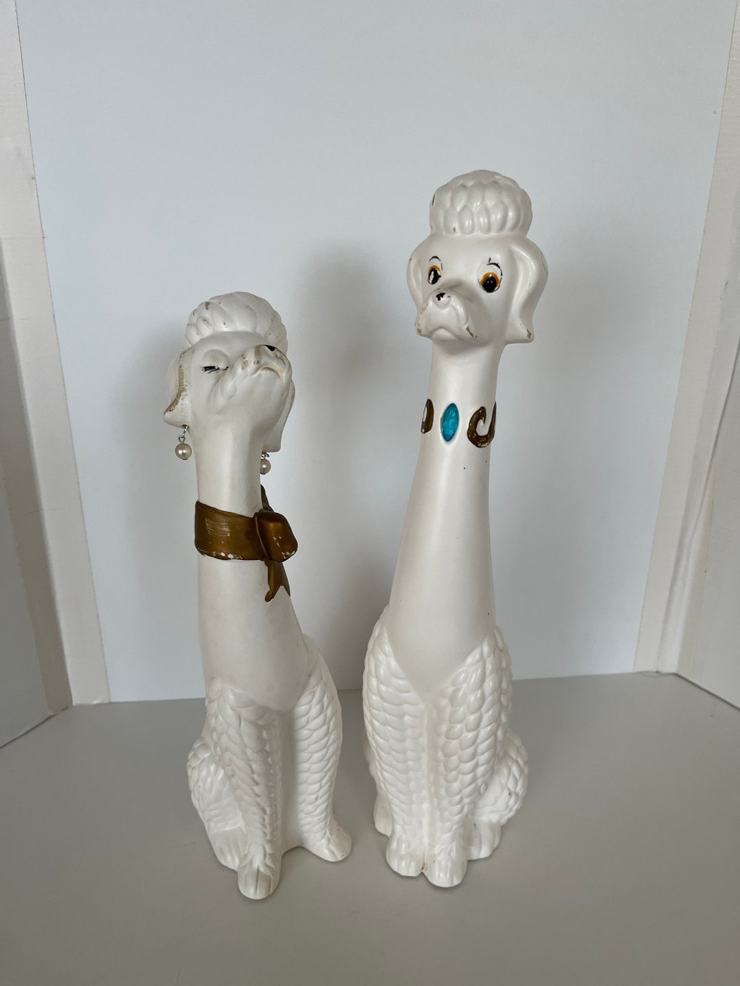 Vintage Napcoware Japan Long Neck Dogs/vintage Figurines/dog