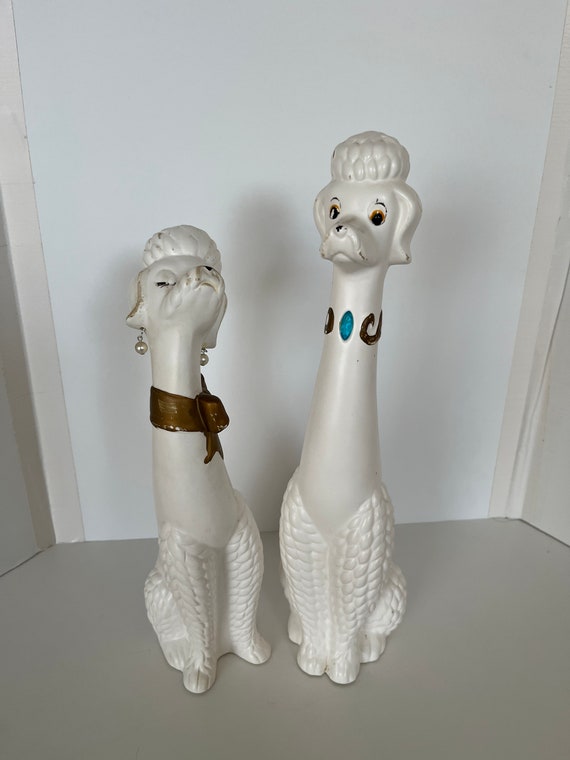 Vintage Napcoware Japan Long Neck Dogs/vintage Figurines/dog