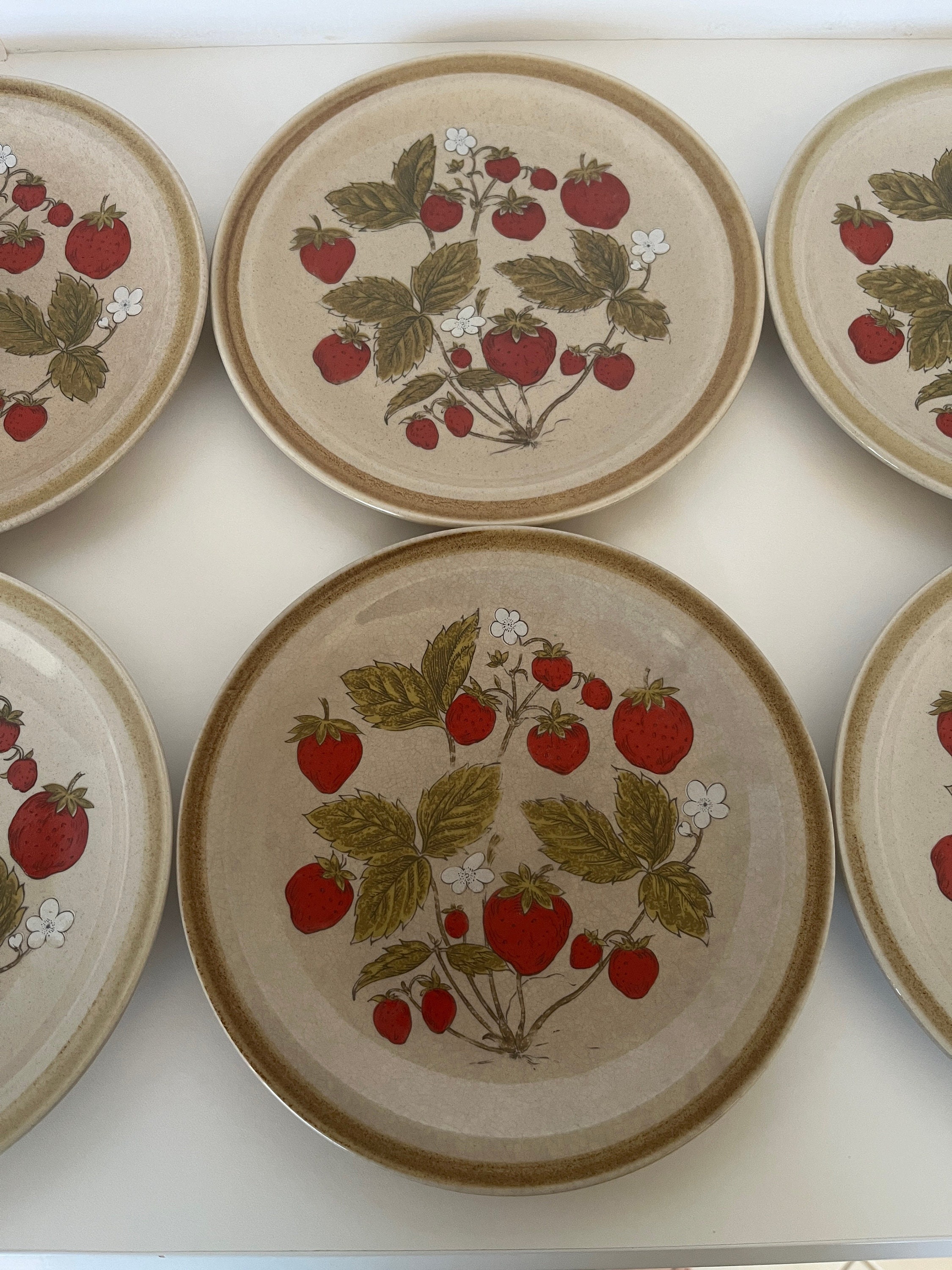 Set of 2/vintage Strawberry Stoneware Plates by Country Living ...