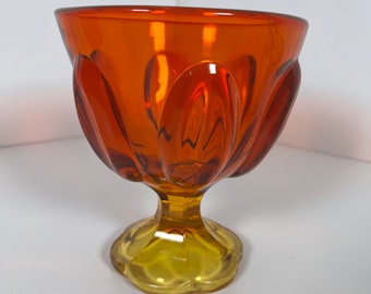 Vintage LE Smith Amberina (or Flame) Candy Dish without Lid/Vintage glassware/Colored glassware/VTG candy dish/Vintage le smith