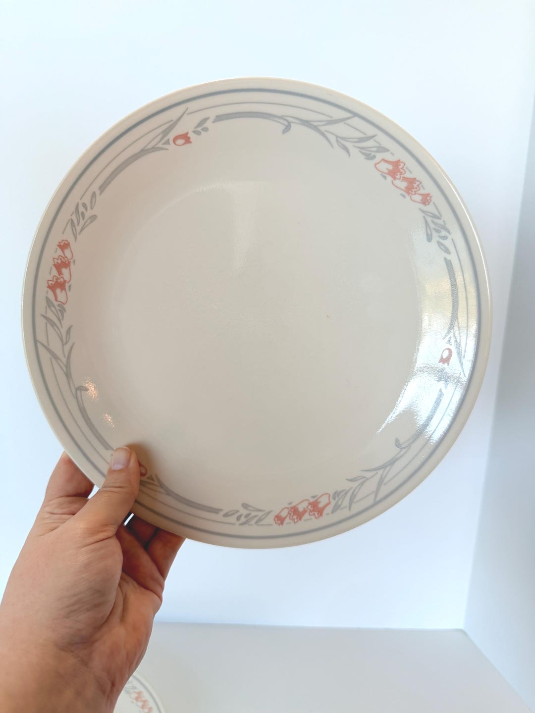 Set of 2 Vintage Rose by Corning Corelle Dinner Plates/pink Roses With ...