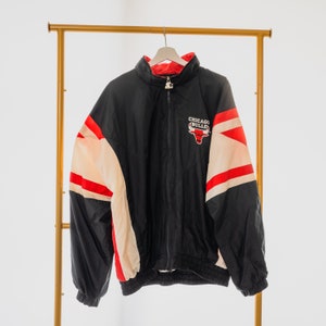 Vintage 90s Chicago Bulls Starter Jacket with Fur Lined Hood - ShopperBoard