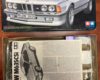 Vintage 1/24 Scale BMW M635 Csi Car Model Kit Made by Tamiya in
