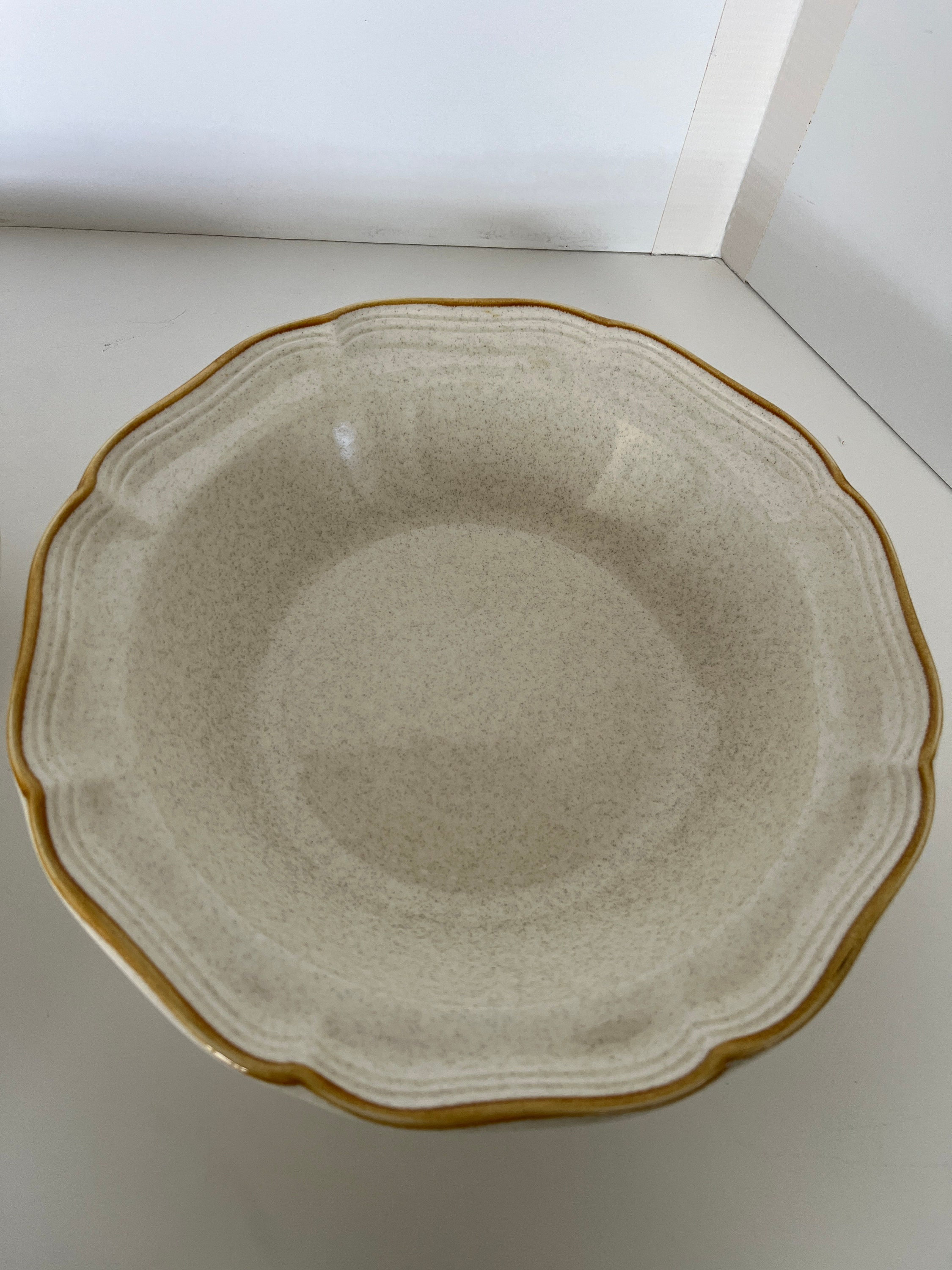 Set of 2/Vintage Mikasa "Garden Club" vegetable serving bowls/made in Japan/9'' Serving Dish with scalloped rim/VTG stoneware/VTG kitchen