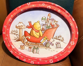 Winnie the Pooh Christmas collector trays You Choose Kval Tin Tray Disney