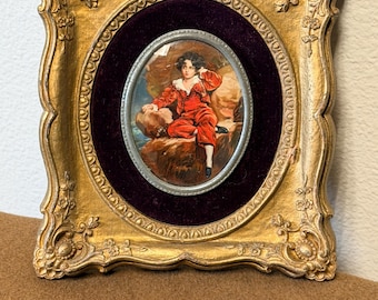 Vintage Framed 'Master Lambton' Print, Gold Toned Ornate Frame