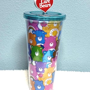 Tazza alta Togo "Credo Orsetti del Cuore" Tumblr con cannuccia Straw Buddy e coperchio