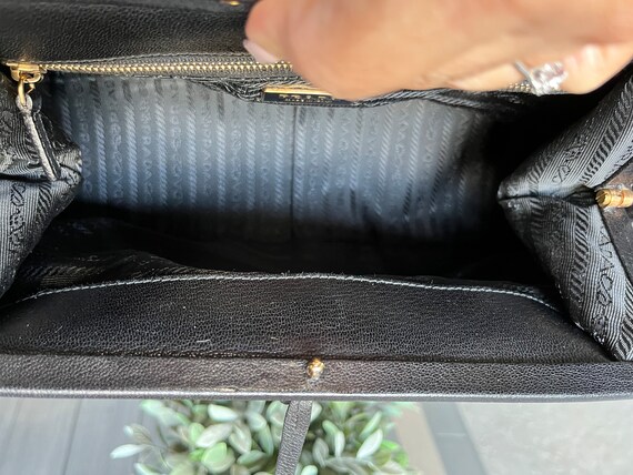 Vintage Prada Leather Purse Bag Lock and Key Black Prada Doctors Bag in Black Etsy Canada