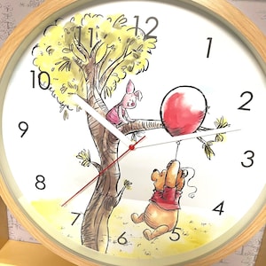 Winnie the Pooh Wall Clock, 16 Inch, Red Balloon & Piglet - Etsy