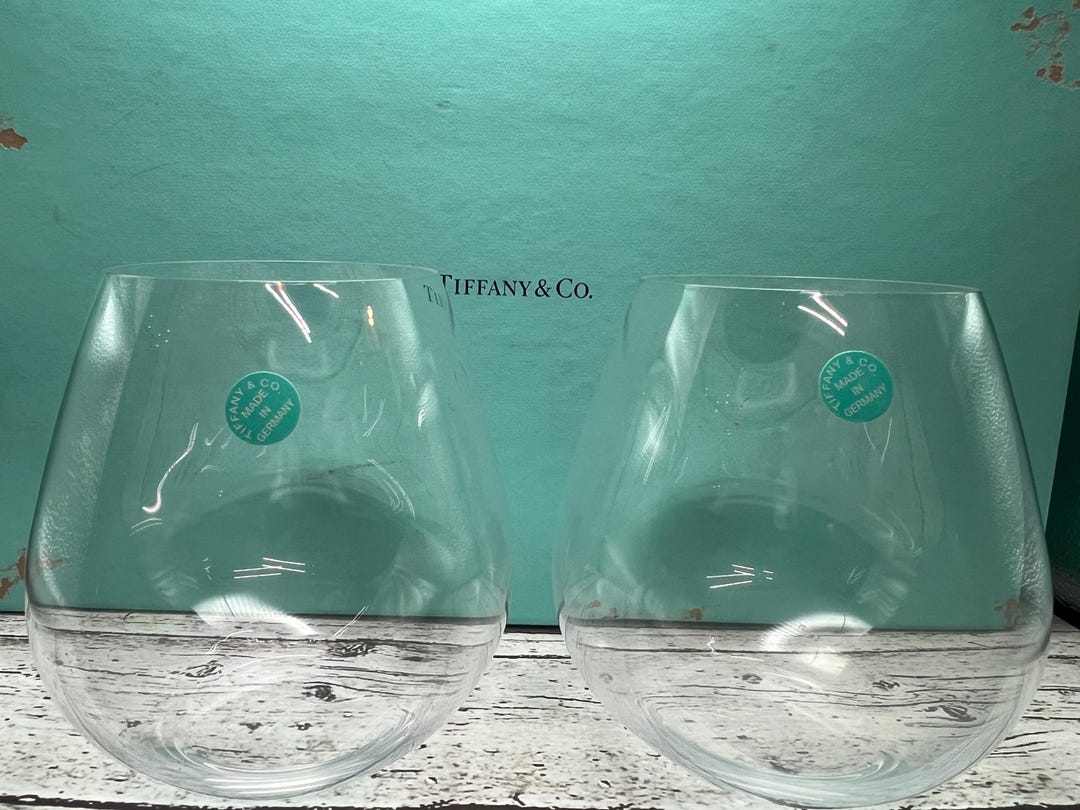 Stemless Wine Glasses Tiffany Wine Glass Set Vintage Tiffany's - Etsy