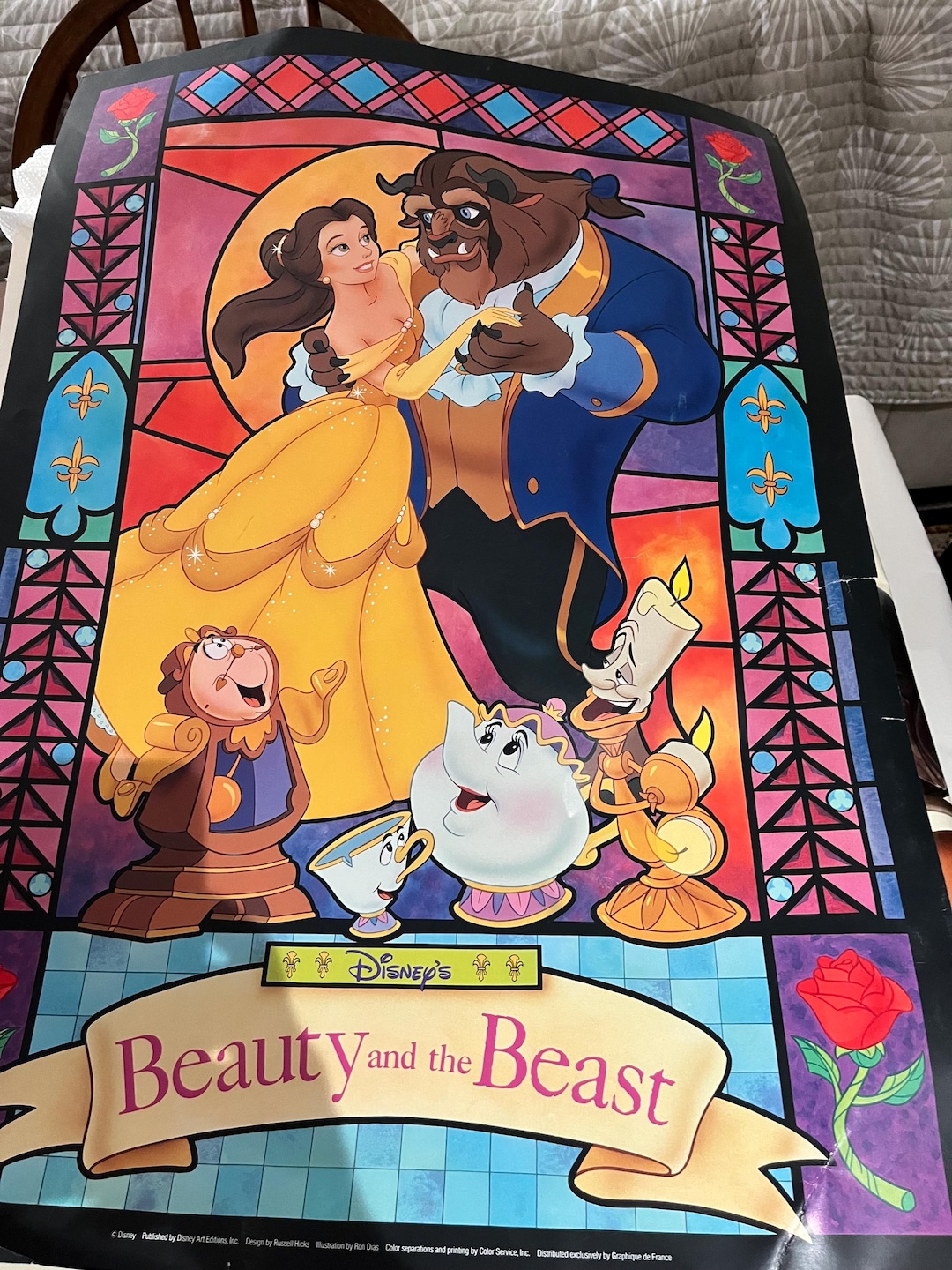 Vintage Beauty and the Beast Movie Poster, 1991 - Etsy