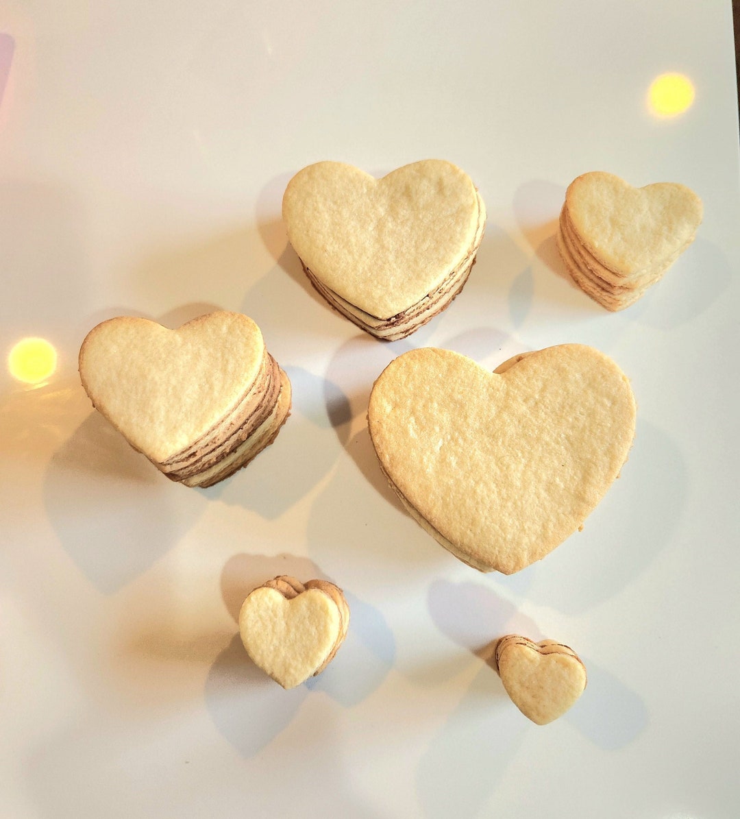 Undecorated Heart Sugar Cookies, Valentines Day Cookies, DIY Decorated