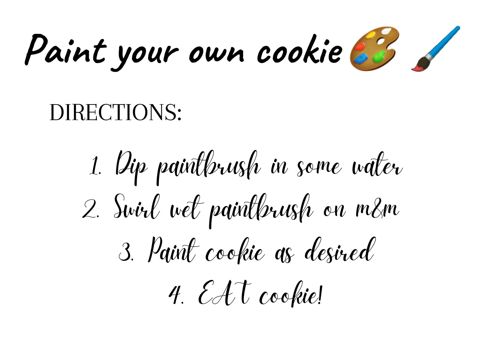 Paint Your Own Cookies Kit, Birthday Cookies, Cookie Favors, Pyo