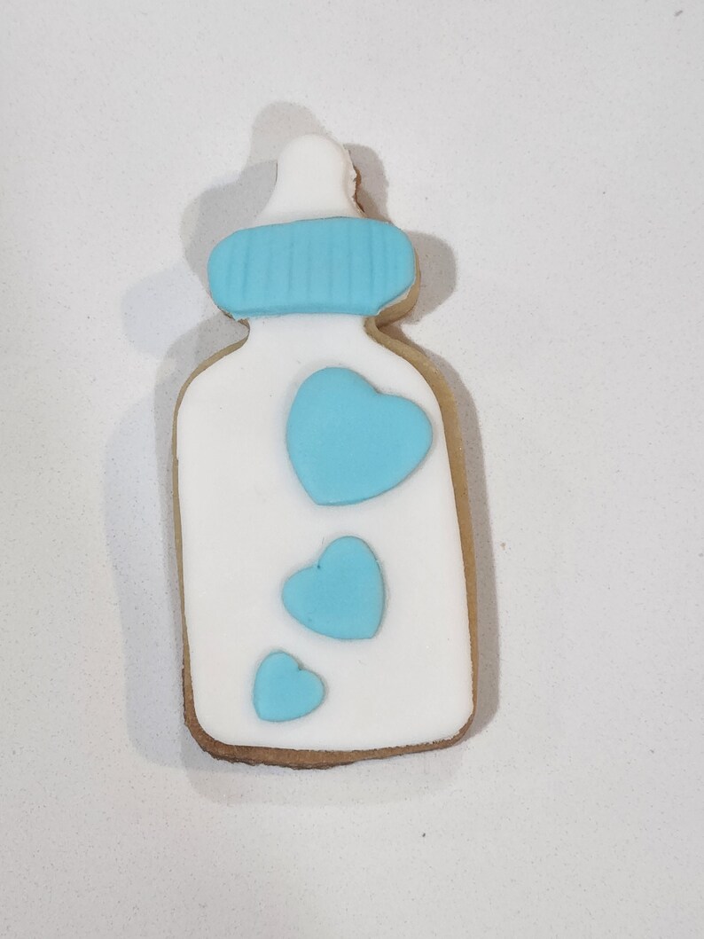Custom Baby Shower Cookies Blue Baby Shower Cookies Little Etsy