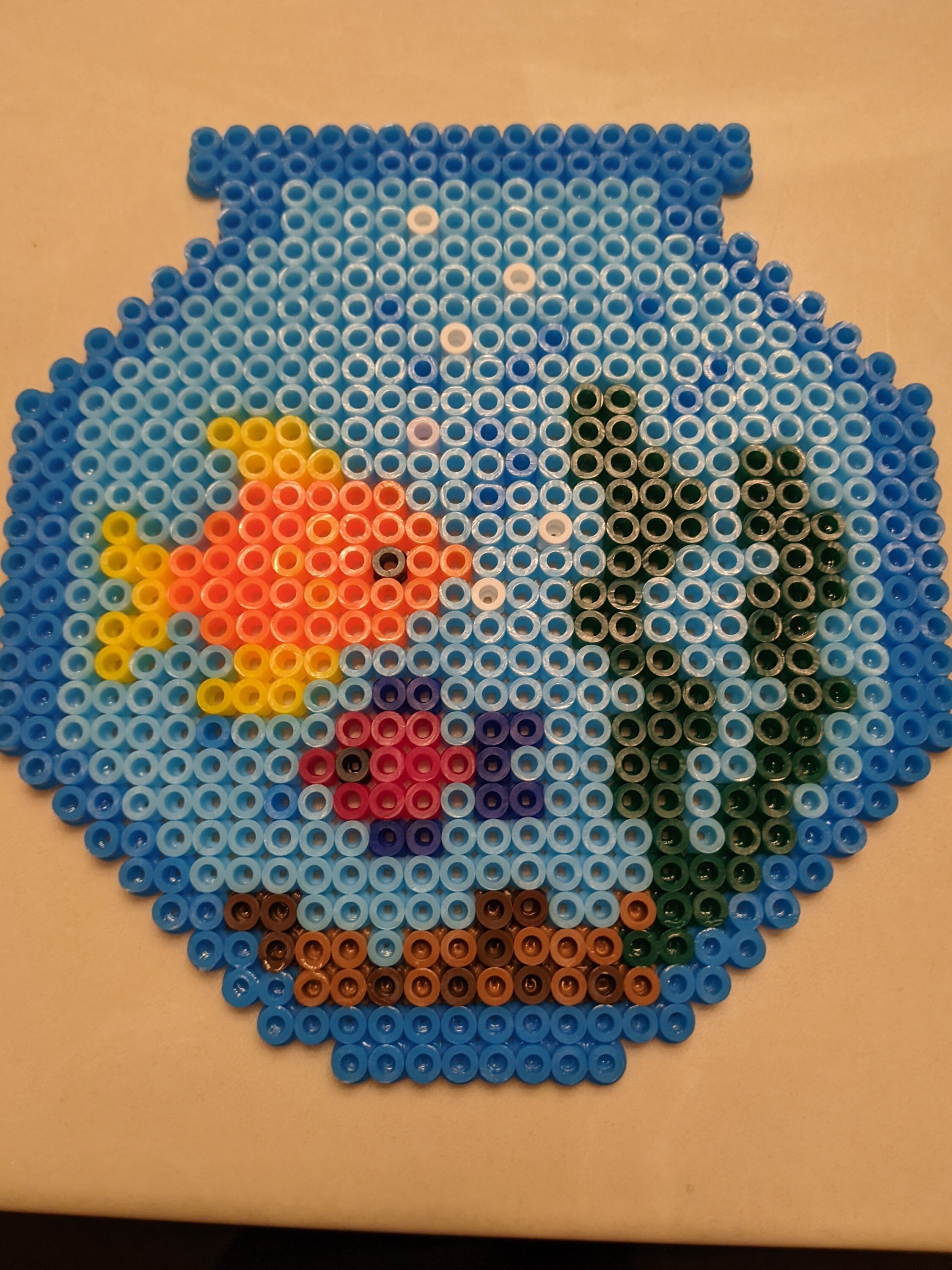 Perler Bead Fish Bowl atelieryuwa.ciao.jp