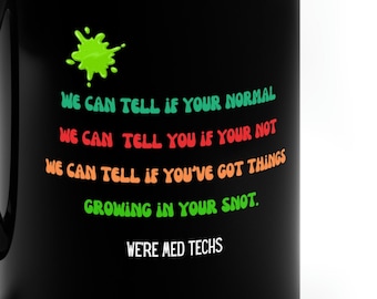 Taza divertida de tecnología médica: regalo de microbiología, idea para la semana del laboratorio
