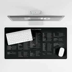 Linux Command Cheat Sheet, Mouse Pad, Programmer, It, Hacker, Developer ...