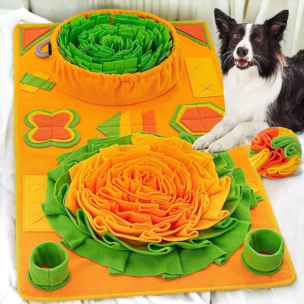 Pet Dog Snuffle Mat Naso Odore Addestramento Sniffing Pad Cane Puzzle Giocattolo Alimentazione lenta Ciotola Distributore di cibo Dolcetti Pad Lavabile Giocattolo per cani