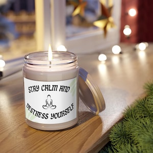 Relaxing Scented Candles for Mindfulness, Aromatherapy Gift, Self-Care Candle, Stress Relief Home Decor, Meditation Candle
