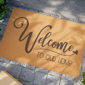 Charming Welcome Doormat for Home, Perfect Housewarming Gift, Front Door Decor, Rustic Entryway Mat, Personalized Welcome Mat