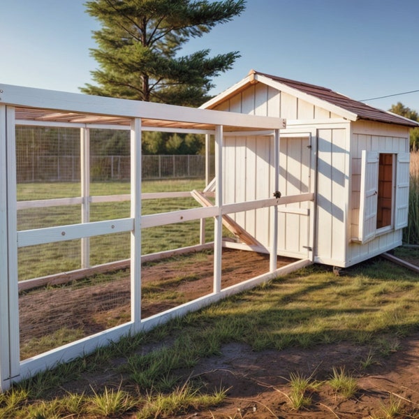 8x8 20 chickens coop, diy chicken coop plans , chicken pen plans, chicken cage plans, chicken coop designs, Step by Step Guide, PDF