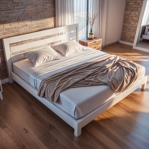 DIY Königs-Platform Bettrahmen Plan: Minimalistische Holzbearbeitung (PDF)