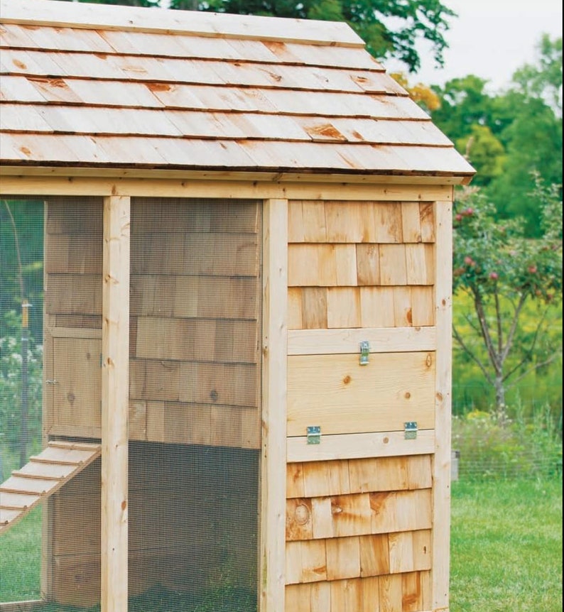 4 8foot Chicken Coop & Run Plans Chicken Coop Build Plan Chicken Run