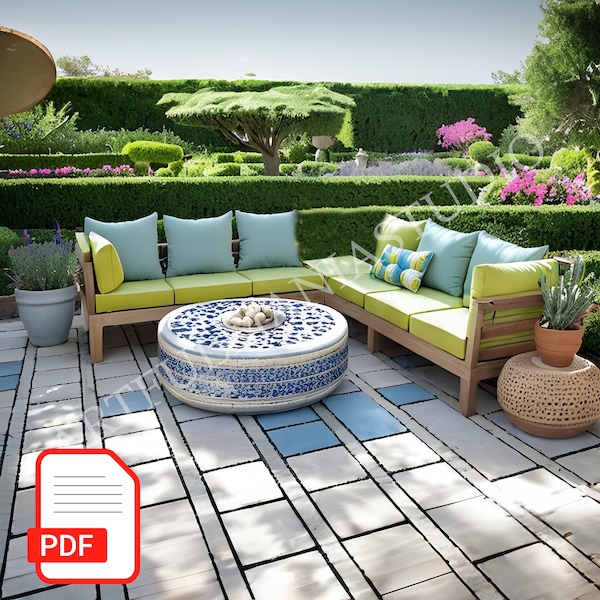 Modern sectional sofa | DIY Build plans | Outdoor sofa plans | Patio furniture