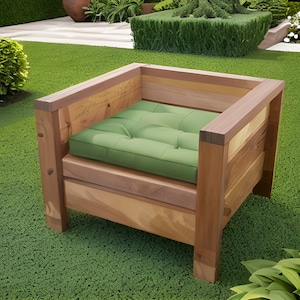 DIY Outdoor Chair Plans: Wood Patio Furniture (PDF Build Plan)