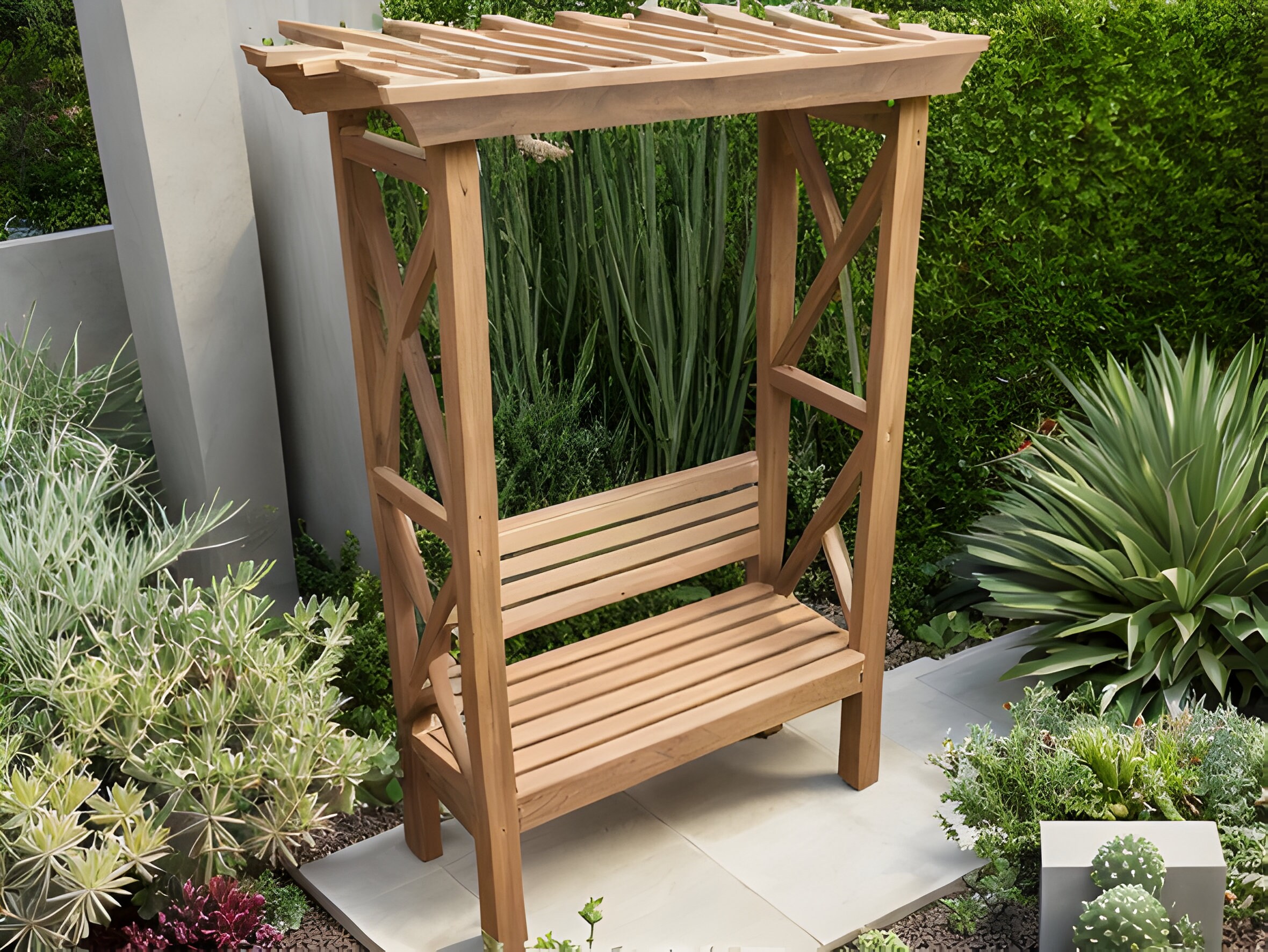 Tonnelle de Jardin en Bois de 82 Pouces, Treillis de Jardin de Mariage,  tonnelle de pergola