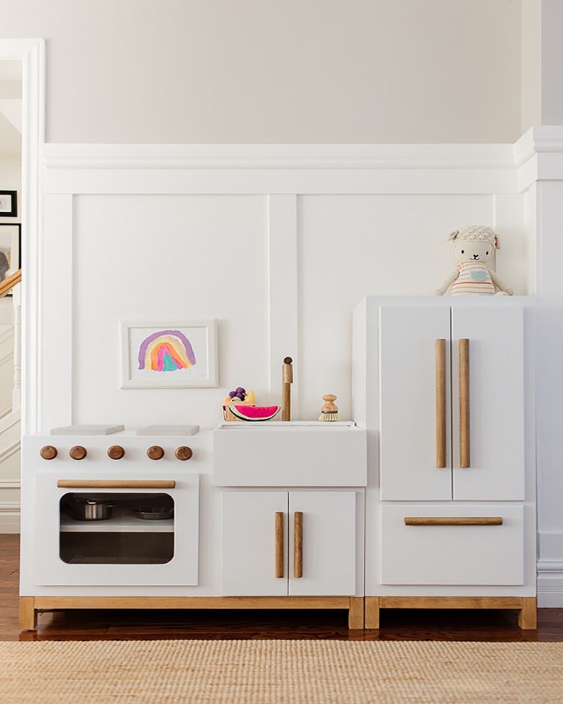 Modern Play Kitchen DIY Plans Easy Build Kid's Mud Etsy