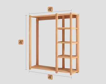Minimalist Wood Closet Shelving Plan: DIY Build Plans (PDF)