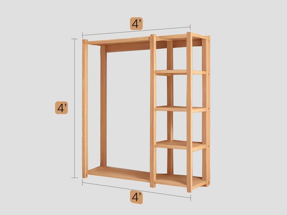 Minimalist Wood Closet Shelving Plan: DIY Build Plans (PDF)