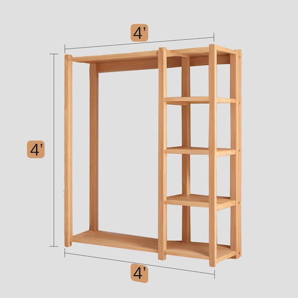 Closet Plan- Minimalist shelf- Wood Closet Shelving- Build plans - Step By step plan