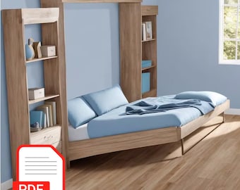 Full Murphy Bed Build Plan: DIY Space Saving Bed Frame (PDF)
