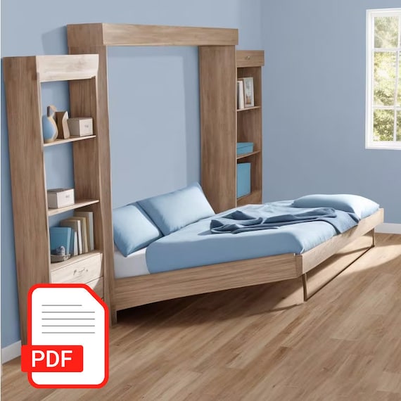 Full Murphy Bed Build Plan: DIY Space Saving Bed Frame (PDF)