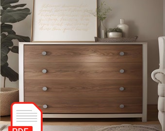 Farmhouse 4-Drawer Dresser Build Plan: DIY Wood Furniture (PDF)