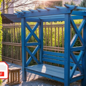 DIY Garden Arbor Plan: Backyard Patio Woodworking (PDF Plan)