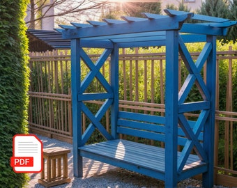 DIY Garden Arbor Plan: Backyard Patio Woodworking (PDF Plan)