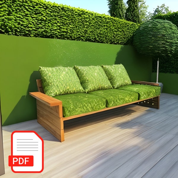 Outdoor Sofa plans- Wood plans- Patio Furniture- DIY Furniture Plans - PDF Instant Download!