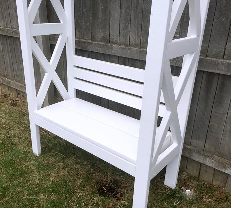Wood Arbor With Bench Plan/trellis Plan/planter Arbor Etsy