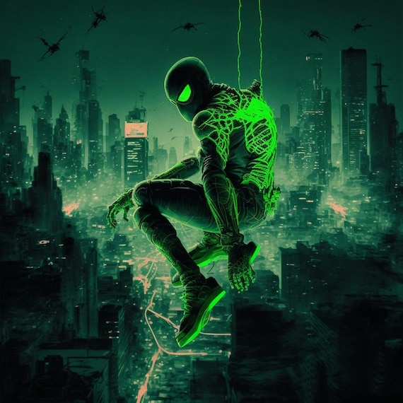 Neon Green Spiderman