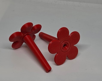 Tubo/flor de paja de repuesto para comedero de colibríes estilo sombrilla, impreso en 3D