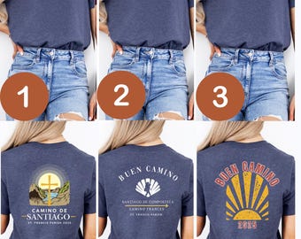 Custom Buen Camino T-Shirt, Religious Hike, Compostela Pilgrimage