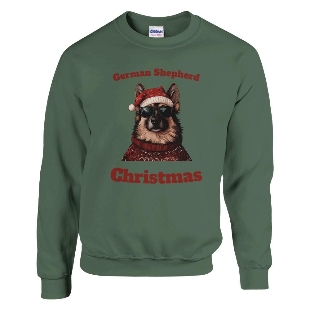 German Shepherd Christmas Cool Unisex Adult or Kids CHRISTMAS Jumper Sweater Funny Gift