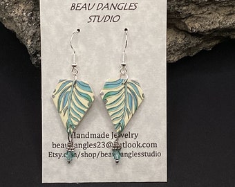 Aqua blue Lightweight Artsy Dangly Earrings