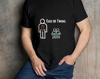 Twin dad gift, Fathers day gift, Twins, Twin Gifts, Twin Boys, Dad Announcement, Twin pregnancy shirt